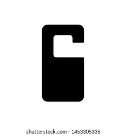 Hanging door tag icon vector