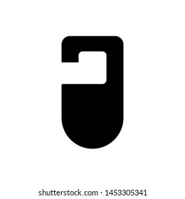 Hanging door tag icon vector