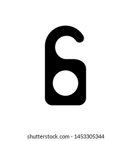 Hanging door tag icon vector