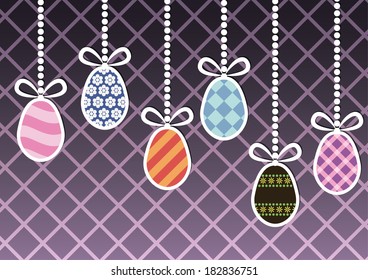 Hanging easter eggs