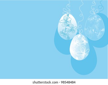 Hanging easter eggs