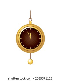 hängende elegante Uhr-Flachsymbol