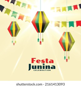 hanging festa junina decorative lantern celebration background