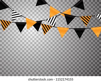 Hanging flag design Used for Halloween celebrations.