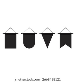 Sinalizador de Deslocamento Ícone Definir Design do Vetor.