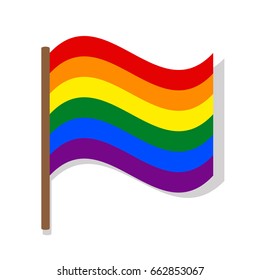 Hanging flag of lgbt. Tolerance concept. Vector illustration