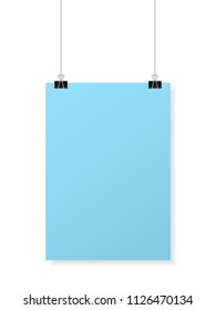 Hanging folded paper on a white background.