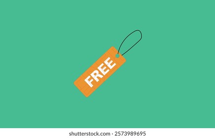 Hanging free tag label design for use.