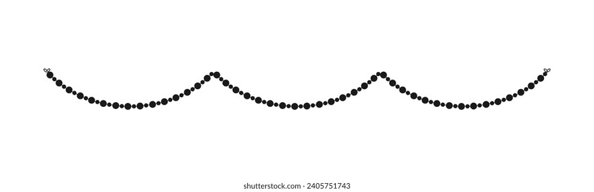 Hanging garland silhouette for events parties vector illustration