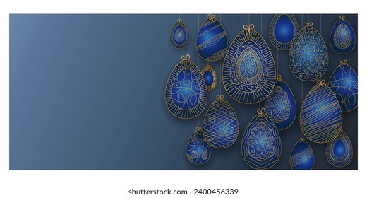 in ornament gold eggs