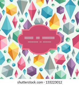 hanging geometric shapes frame seamless pattern background