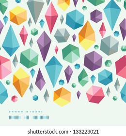 hanging geometric shapes horizontal border seamless pattern background