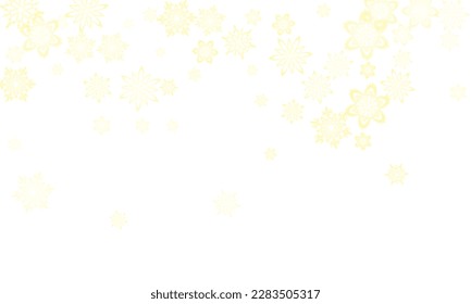 Hanging glitter snowflake.  Luxurious festive background for your Christmas and New Year Design of banners, cards, posters, wallpapers. Vector illustration.
