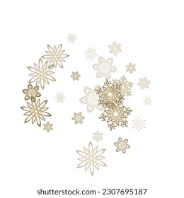 Hanging glitter snowflake.  Luxurious festive background for your Christmas and New Year Design of banners, cards, posters, wallpapers. Seasonal winter symbols.