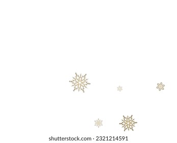 Hanging glitter snowflake.  Luxurious festive background for your Christmas and New Year Design of banners, cards, posters, wallpapers. Vector illustration.