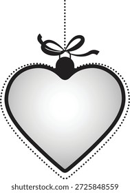 Diseño de forma de corazón colgante para símbolos de amor, Establecer dibujos simples símbolos de corazón, diseños y marcos relacionados con el día de San Valentín