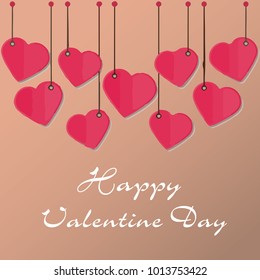 Hanging heart vector