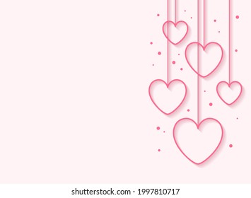 Vector de corazón colgante, vectores vectoriales. 10