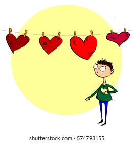Hanging hearts