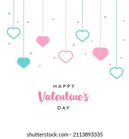 hanging hearts background for valentine s day