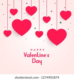 hanging hearts with stars for valentines day