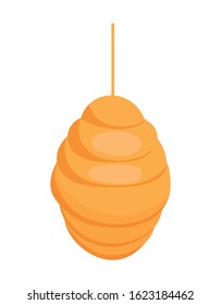 hanging honeycomb hive icon design vector illustration