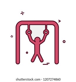 Hanging icon design vector