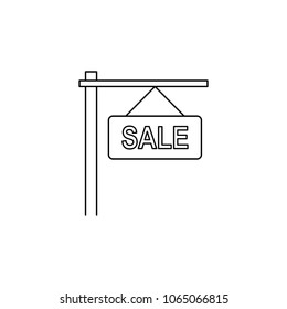 hanging inscription sale icon. Element of sale signs for mobile concept and web apps. Thin line  icon for website design and development, app development. Premium icon on white background