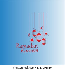 Hanging Islamic Lantern Decorative Ramadan Kareem Background