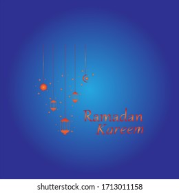 Hanging Islamic Lantern Decorative Ramadan Kareem Background