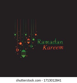 Hanging Islamic Lantern Decorative Ramadan Kareem Background