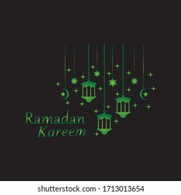 Hanging Islamic Lantern Decorative Ramadan Kareem Background
