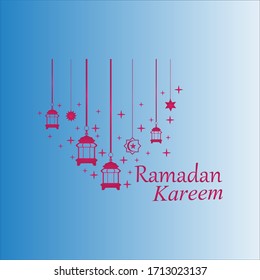 Hanging Islamic Lantern Decorative Ramadan Kareem Background