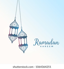 hanging islamic style lantern for ramadan kareem