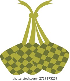 Colgante Ketupat Decoración Vector plano