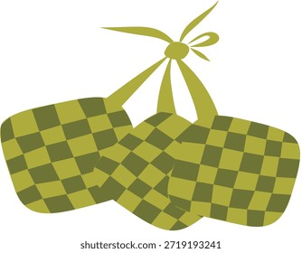 Colgante Ketupat Decoración Vector plano