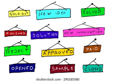 hanging label