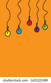 Hanging lamp background, colorful lamp, fun looking. 