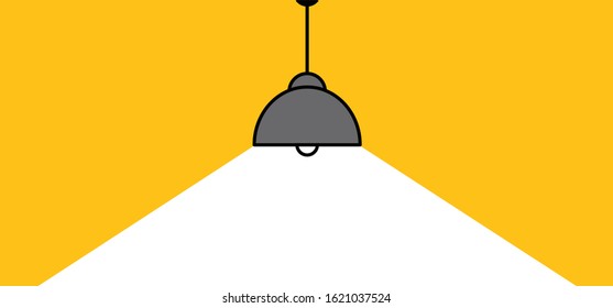 Hanging lamp. Comic brain electric lamp idea doodle. FAQ, business loading concept. Fun vector light bulb icon or sign ideas. Brilliant lightbulb education  or invention pictogram banner