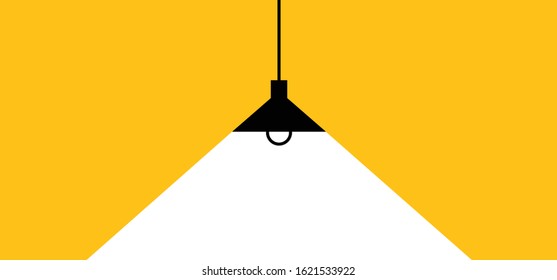 Hanging lamp. Comic brain electric lamp idea doodle. FAQ, business loading concept. Fun vector light bulb icon or sign ideas. Brilliant lightbulb education  or invention pictogram banner