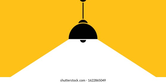 Hanging lamp. Comic brain electric lamp idea doodle. FAQ, business loading concept. Fun vector light bulb icon or sign ideas. Brilliant lightbulb education  or invention pictogram banner