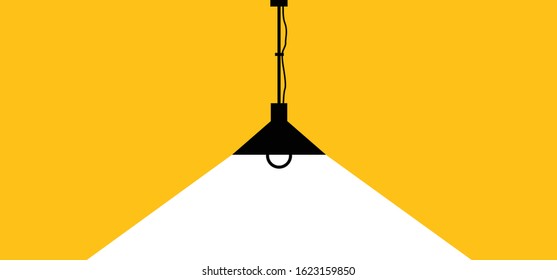 Hanging lamp. Comic brain electric lamp idea doodle. FAQ, business loading concept. Fun vector light bulb icon or sign ideas. Brilliant lightbulb education  or invention pictogram banner