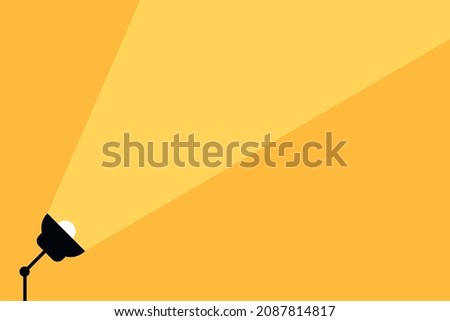 Hanging lamp. Electric lamp idea. Bright light from a light bulb. advertising poster illustration with copy space for text. Vector