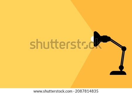 Hanging lamp. Electric lamp idea. Bright light from a light bulb. advertising poster illustration with copy space for text. Vector