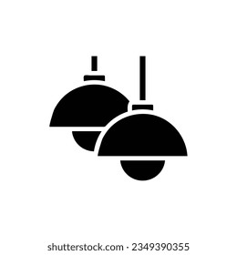 Hanging Lamp Filled Icon Vector Illustration