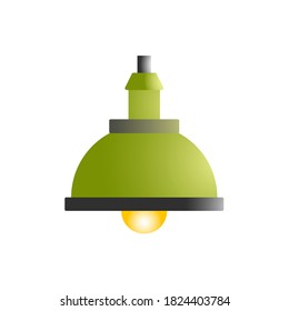 hanging lamp icon of color style vector illustration design