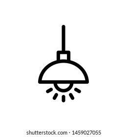 hanging lamp icon flat style