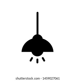 hanging lamp icon flat style