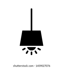 hanging lamp icon flat style
