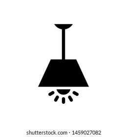 hanging lamp icon flat style